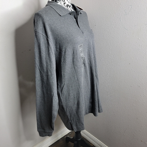 #269 NWT men's Izod long sleeve collard shirt - Picture 6 of 9